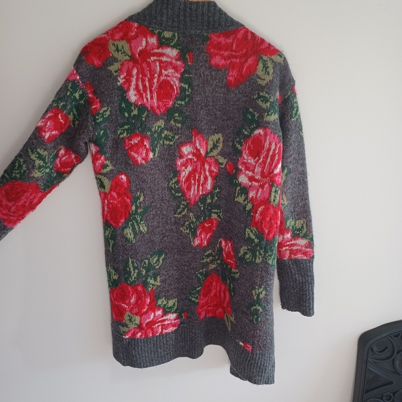 Aeropostale Long Floral Cardigan - Picture 2 of 5